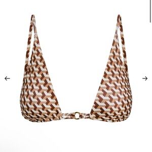 Monday Swimwear Havana Top - Husk Geo - S - NWT